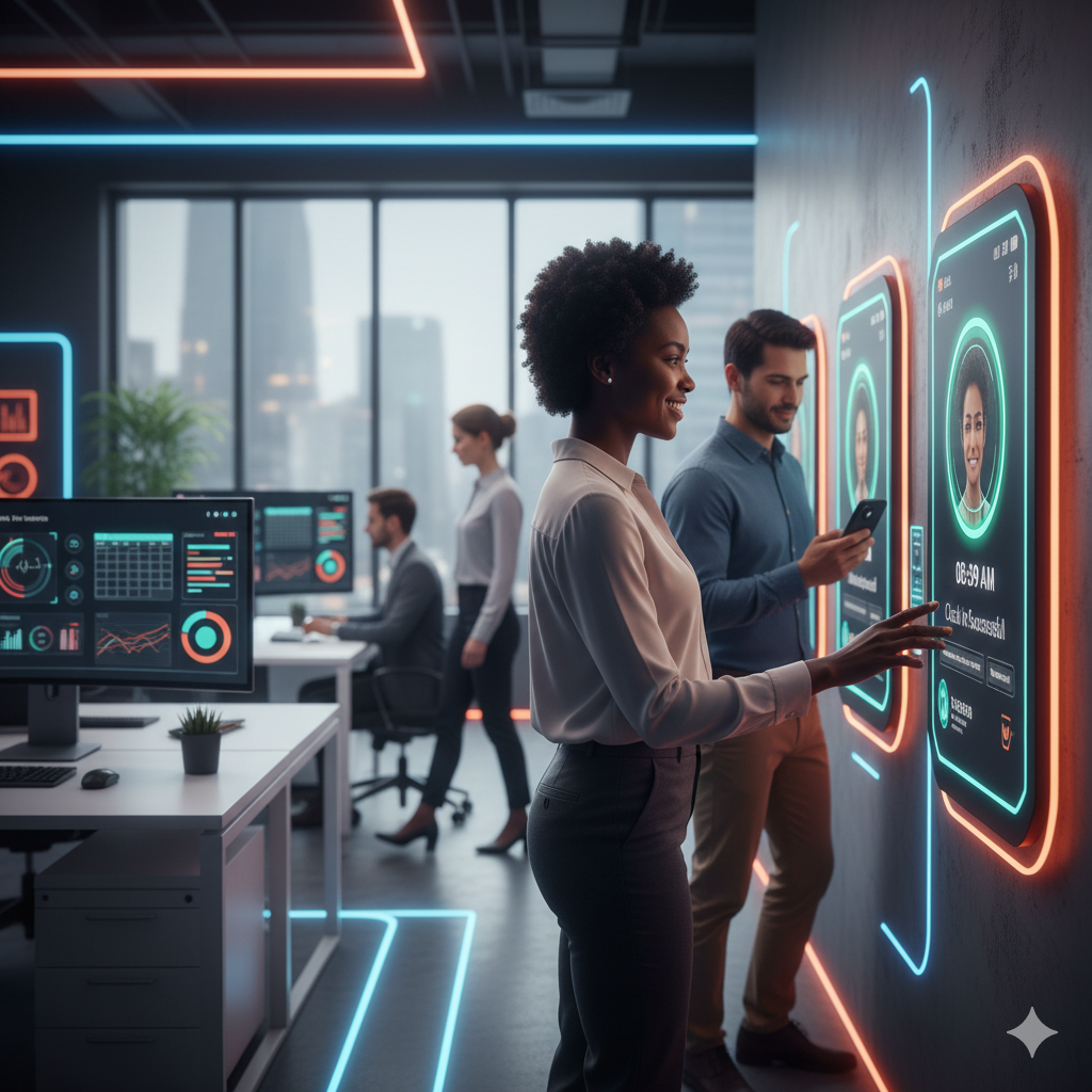 Business professionals analyzing financial data