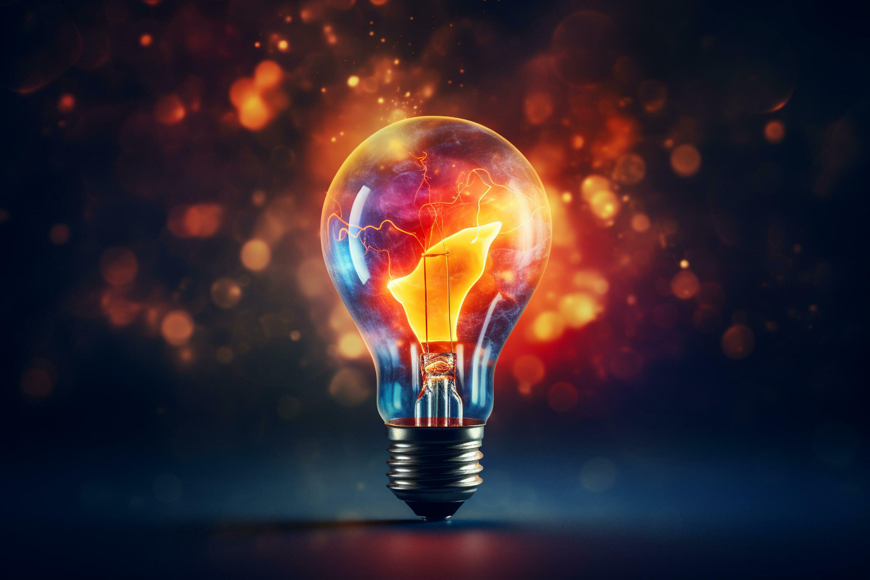 Bright idea lightbulb